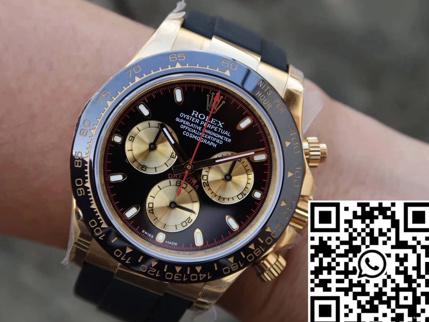 Black Daytona Rolex M116518ln-0047 Factory JH Cosmograph Dial 1112